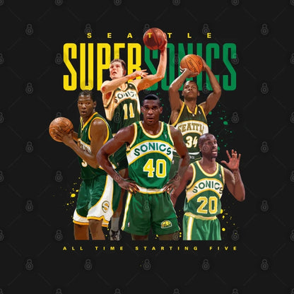 Seattle Supersonics All Time Starting Five T-Shirt