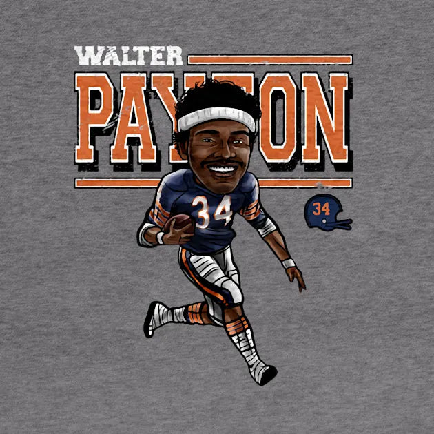 Walter Payton Chicago Cartoon Hoodie