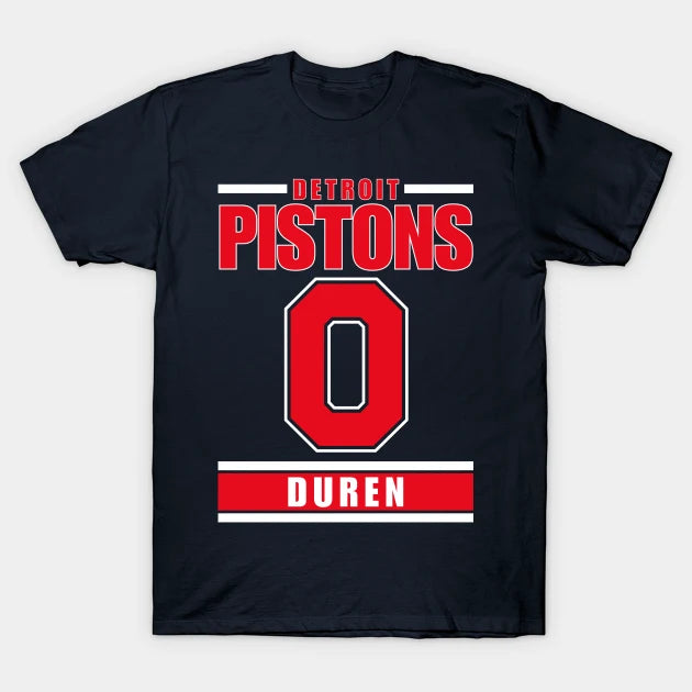 Detroit Pistons Duren 0 Basketball T-Shirt