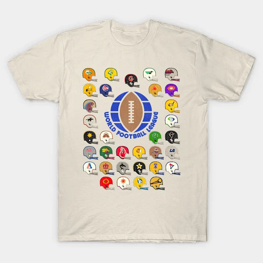 World Football League Defunct Team Helmets T-Shirt