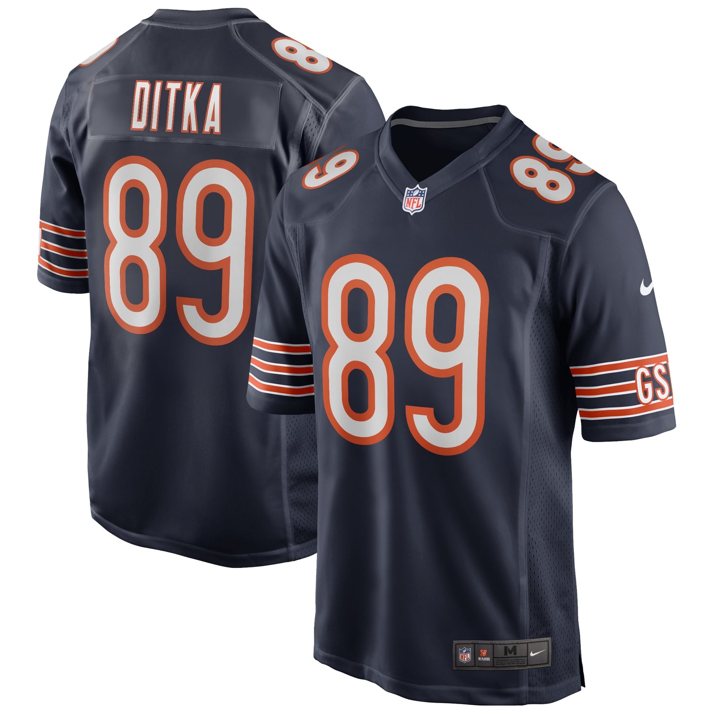 Mike Ditka Chicago Bears Game Retired Player Jersey - Navy