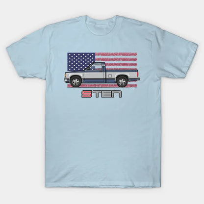 Usa Blue Grey N Silver T-Shirt