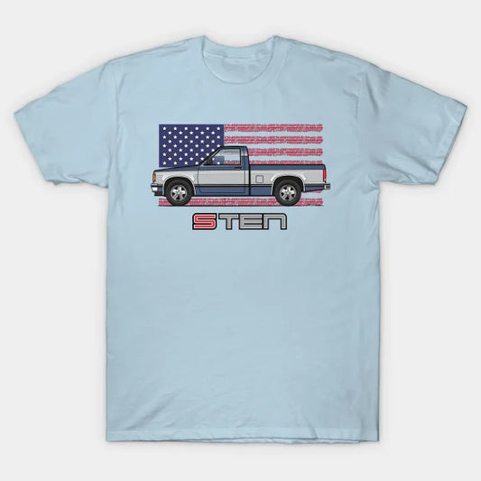 Usa Blue Grey N Silver T-Shirt