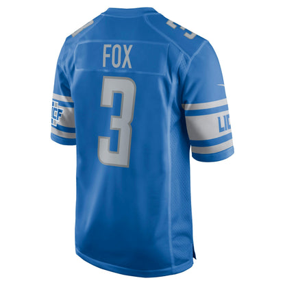 Jack Fox Detroit Lions Game Jersey - Blue
