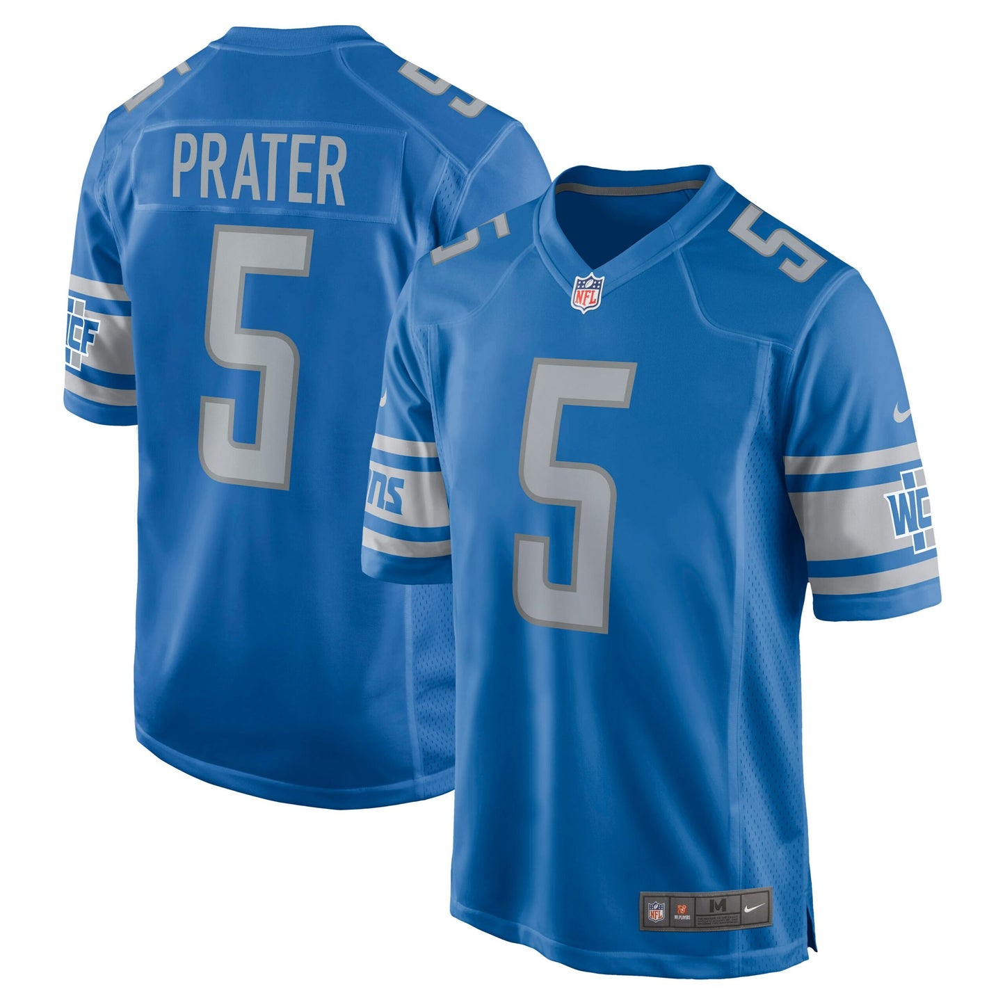Matt Prater Detroit Lions Game Jersey - Blue