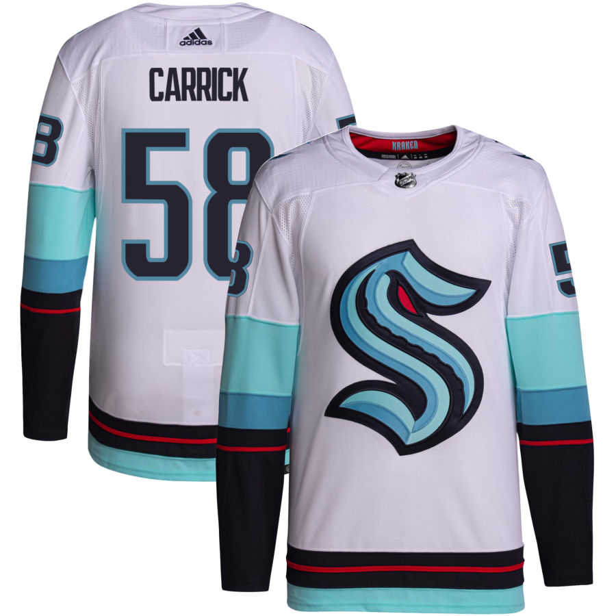 Connor Carrick Seattle Kraken Away Primegreen Authentic Jersey - White