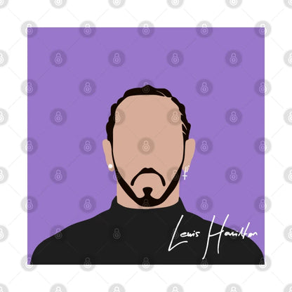Lewis Hamilton Face Art 2 T-Shirt