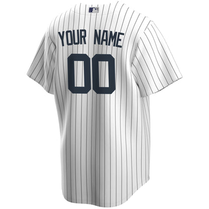 New York Yankees Home Replica Custom Jersey - White