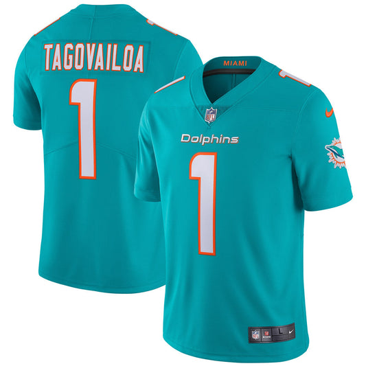 Men's Miami Dolphins Tua Tagovailoa Vapor Limited Jersey Aqua