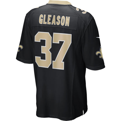 Steve Gleason New Orleans Saints Game Retired Player Jersey - Black