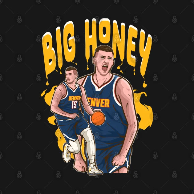 Nikola Jokic Big Honey Cartoon T-Shirt