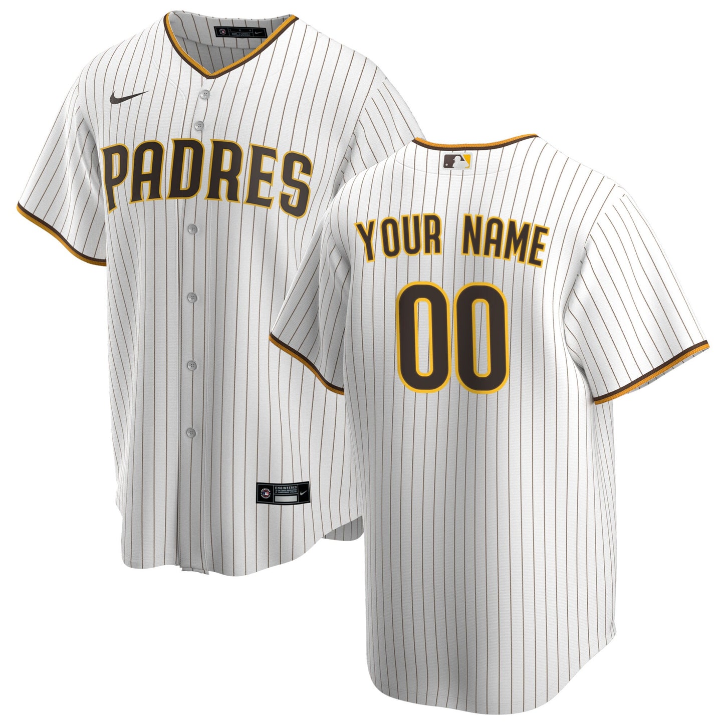 San Diego Padres Youth Replica Custom Jersey - White