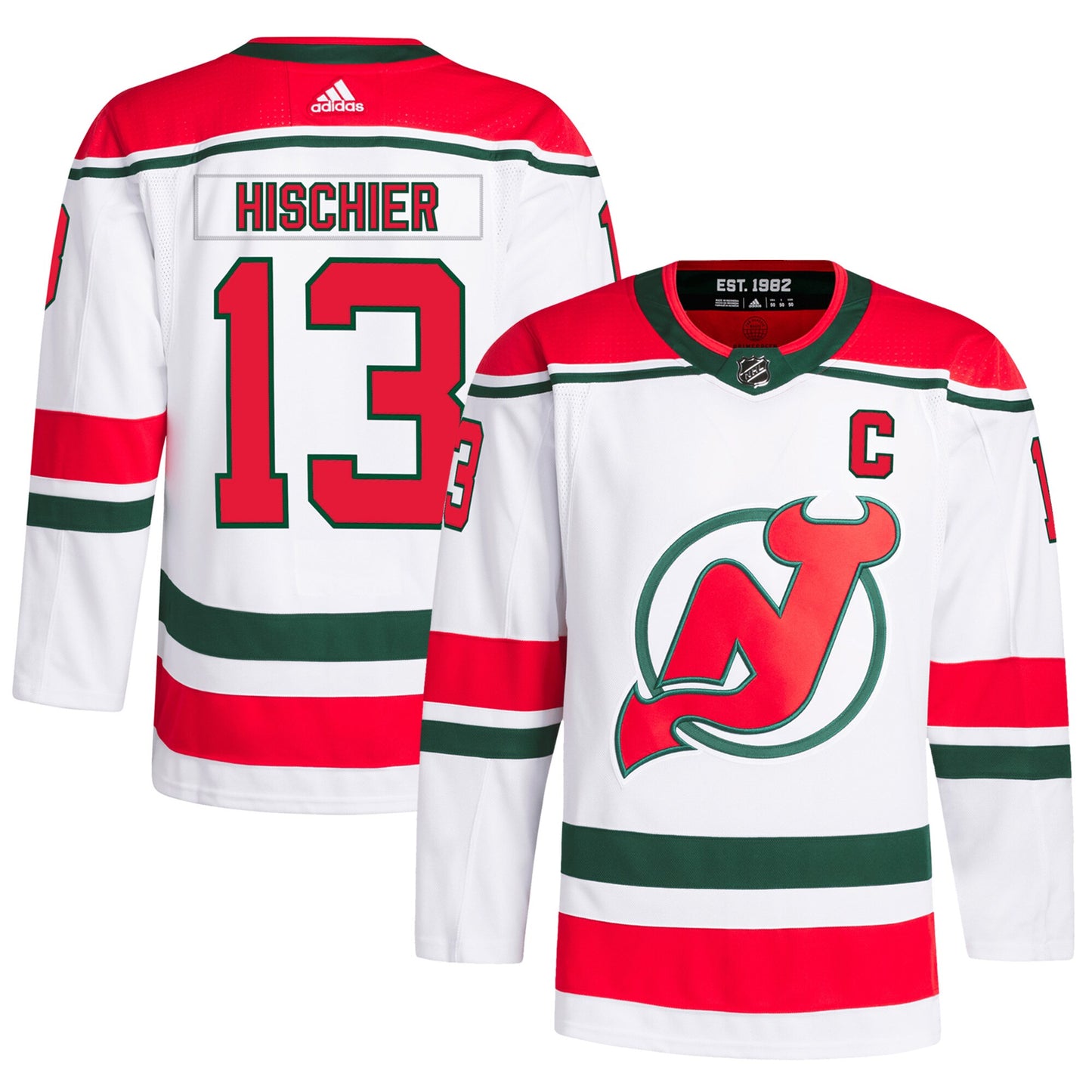 Nico Hischier New Jersey Devils 2022/23 Heritage Primegreen Authentic Pro Jersey - White