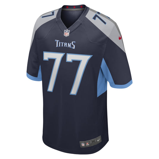 Peter Skoronski Tennessee Titans 2023 NFL Draft First Round Pick Game Jersey - Navy