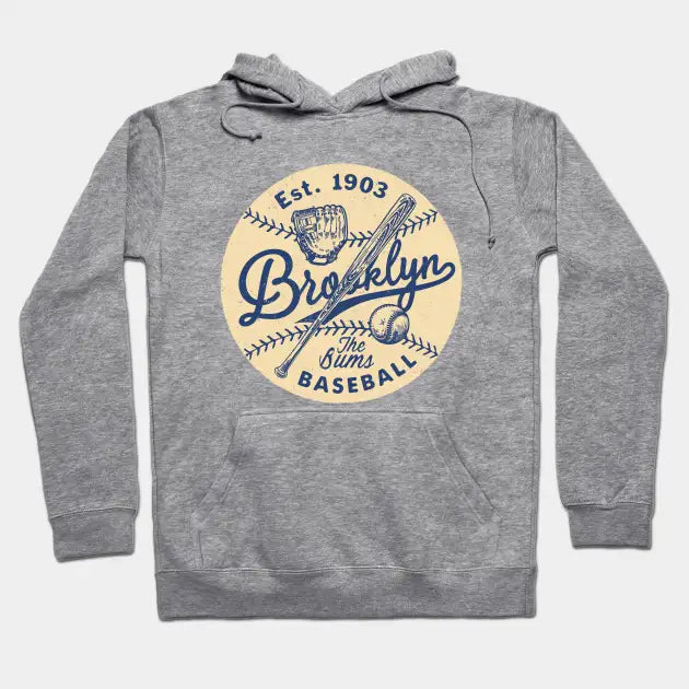 Brooklyn Dodgers Glove & Bat By Buck Tee Hoodie