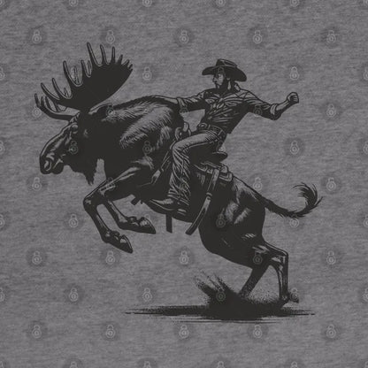 Moose Rodeo Rider - Elk Cowboy - Rodeo Hoodie
