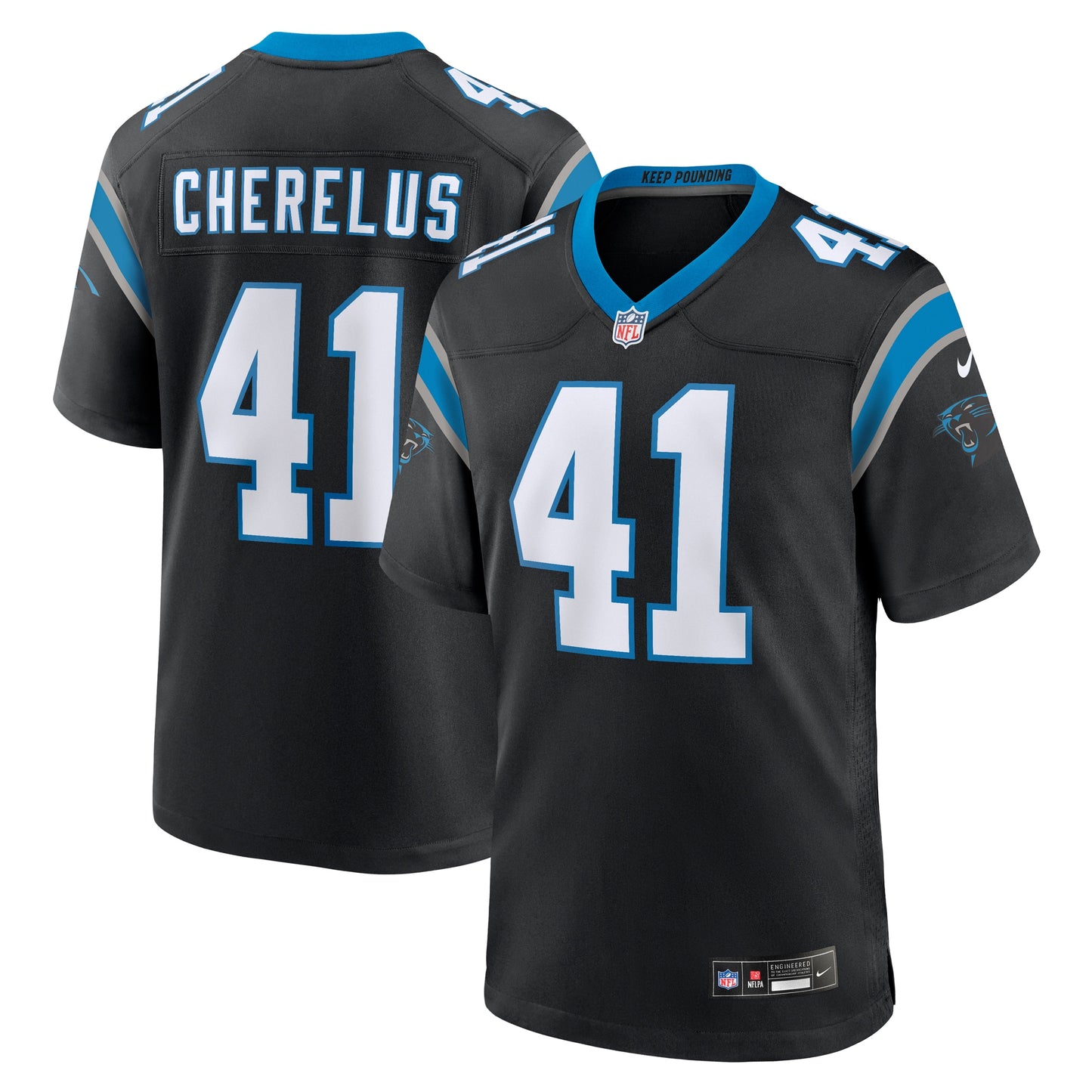 Claudin Cherelus Carolina Panthers Team Game Jersey - ?Black