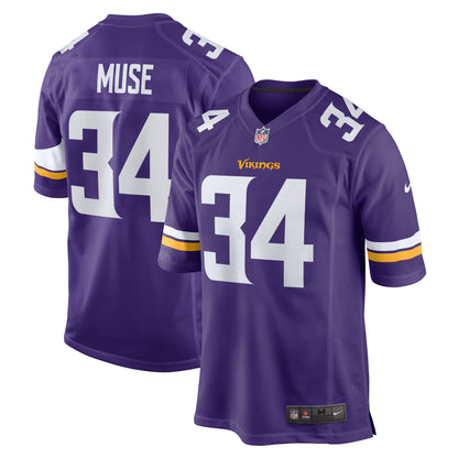 Nick Muse Minnesota Vikings Home Game Player Jersey - Purple