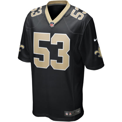 Zack Baun New Orleans Saints Game Player Jersey - Black