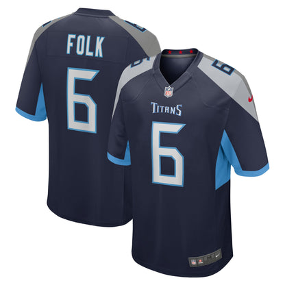 Nick Folk Tennessee Titans Team Game Jersey - ?Navy