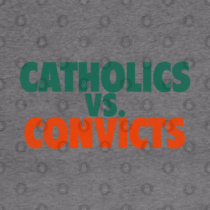 Catholics Vs. Convicts Retro 1988 Football Game Hoodie