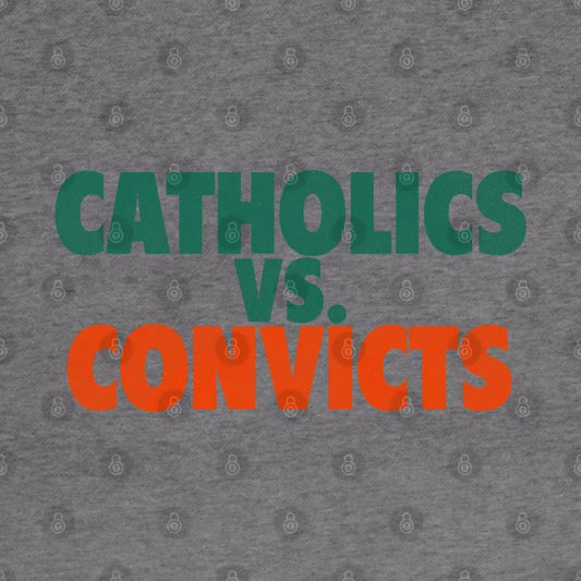 Catholics Vs. Convicts Retro 1988 Football Game Hoodie