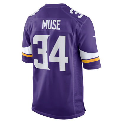 Nick Muse Minnesota Vikings Home Game Player Jersey - Purple
