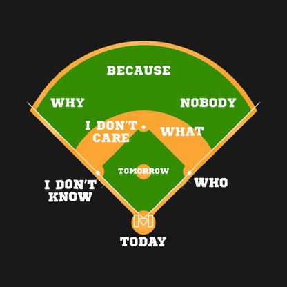 Whos On First Baseball Diamond Fielding Card Hoodie