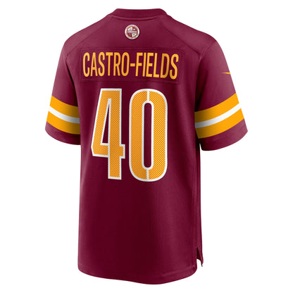 Tariq Castro-Fields Washington Commanders Game Player Jersey - Burgundy
