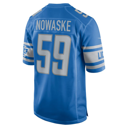 Trevor Nowaske Detroit Lions Team Game Jersey - ?Blue