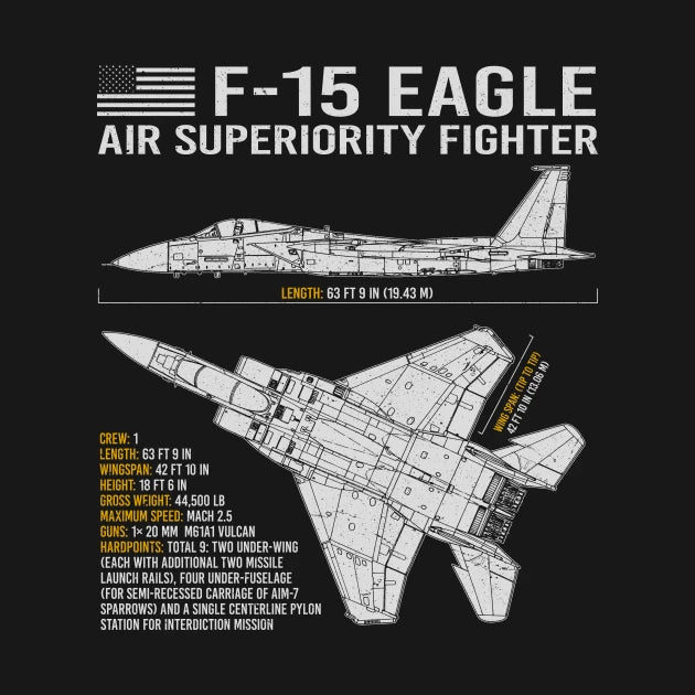 F-15 Eagle Blueprint Hoodie