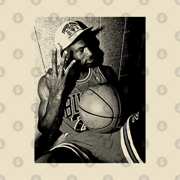 Michael Jordan  Drawing Vintage Lines T-Shirt