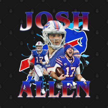 Josh Allen Retro Collage Hoodie