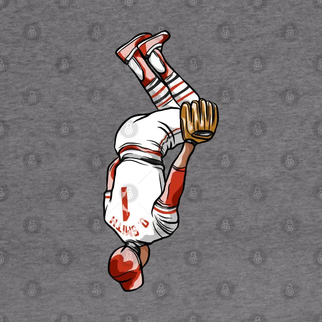 Ozzie Smith Flip Celebration Cartoon Hoodie