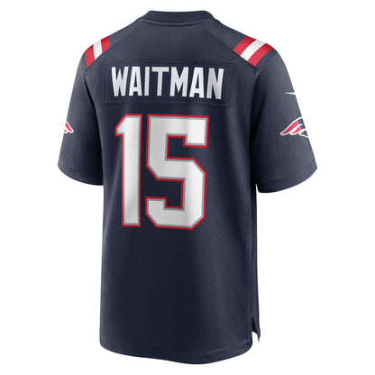 Corliss Waitman New England Patriots Game Jersey - Navy