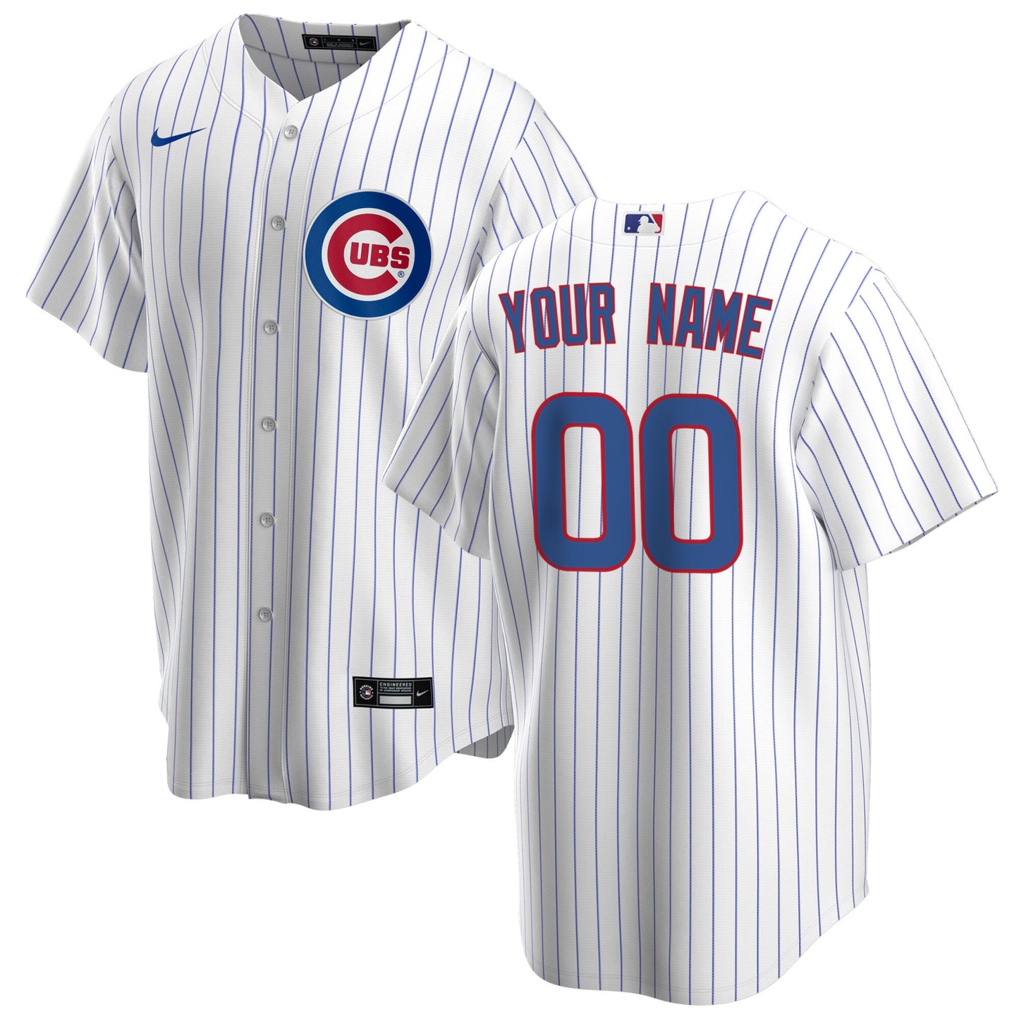 Chicago Cubs Youth Home Replica Custom Jersey - White