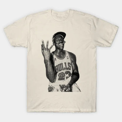 Michael Jordan Cigar - Vintage Halftone T-Shirt
