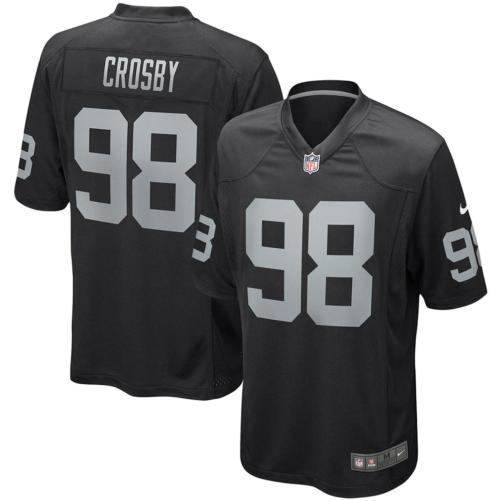 Men's Las Vegas Raiders Maxx Crosby Game Player Jersey Black