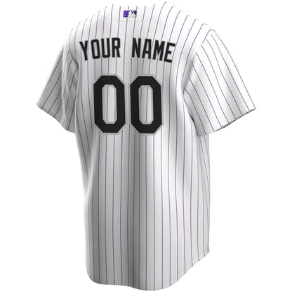 Colorado Rockies Home Replica Custom Jersey - White