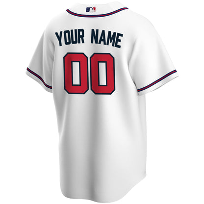 Atlanta Braves Home Replica Custom Jersey - White