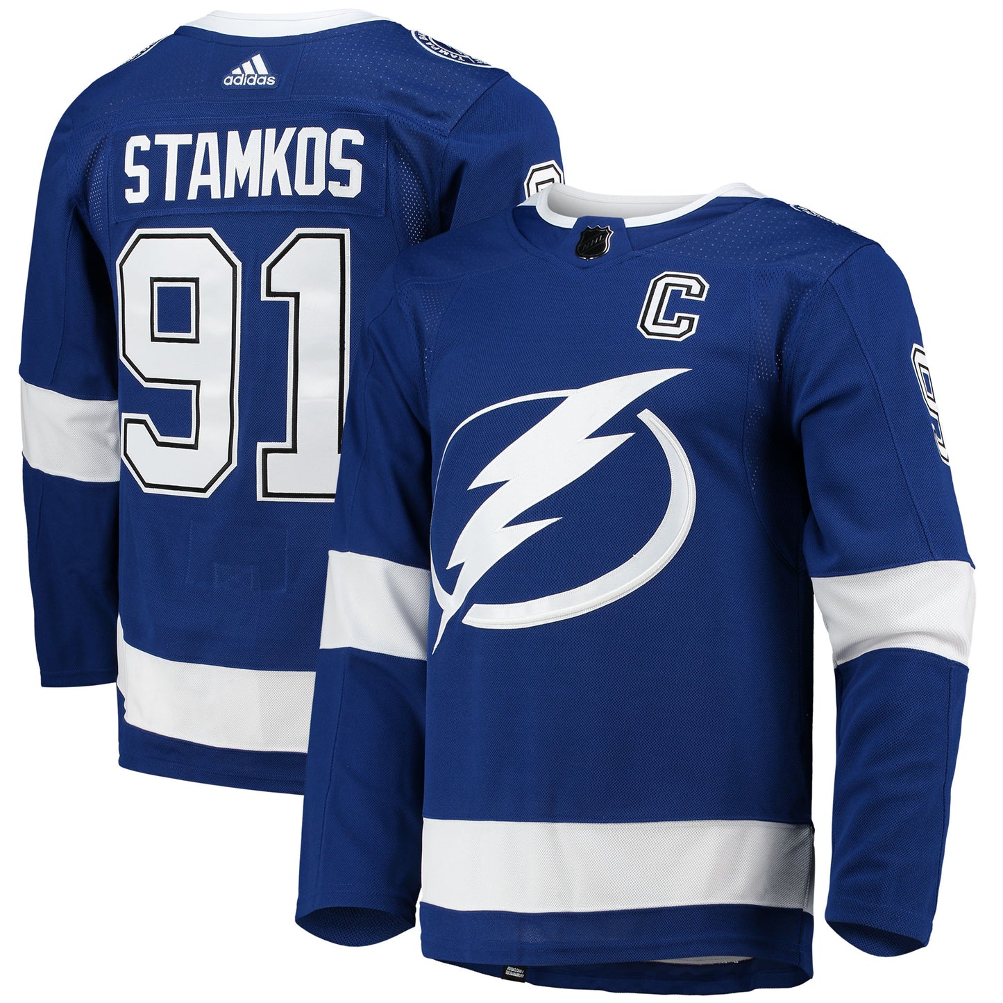 Steven Stamkos Tampa Bay Lightning Home Captain Patch Primegreen Authentic Pro Player Jersey - Blue
