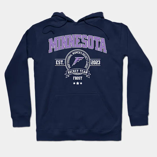 Minnesota Frost Hockey Team Retro Logo Hoodie
