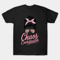 Chaos Coordinator Mom, Women, Leopard, Messy Bun Women'S Day T-Shirt