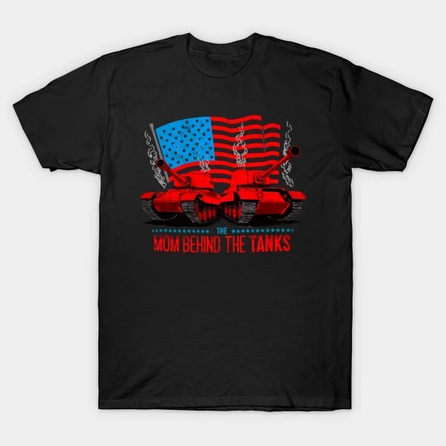 Mother'S Day Military Tank Guard Mom 4Th July American Flag T-Shirt