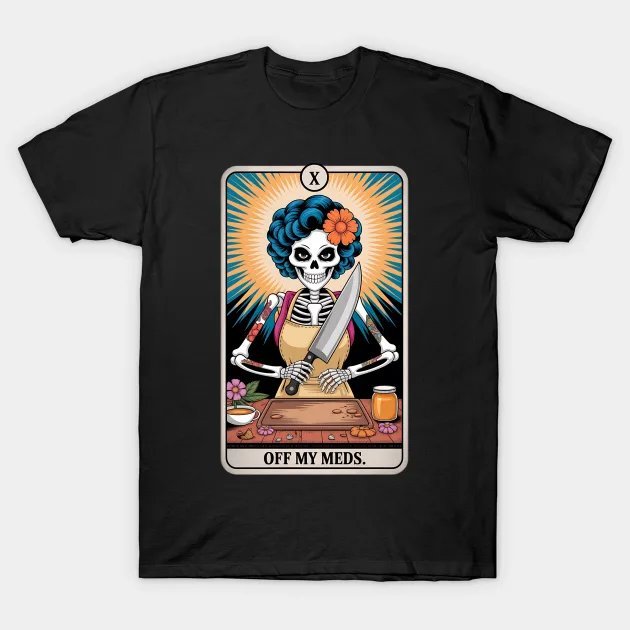 Cool Mama Club Tarot Card Skeleton Halloween T-Shirt