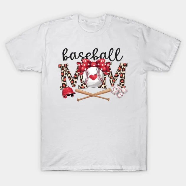 Baseball Mom Leopard Mother_S Day T-Shirt