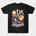 Softball Coquette Funny Mother'S Day T-Shirt