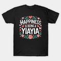 Happiness Is Being A Yiayia Funny Mother'S Day Grandma T-Shirt