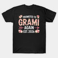 Promoted To Grami Again 2026 Cute Flower Mother'S Day T-Shirt