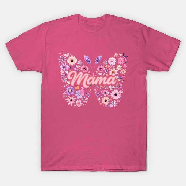 Mama Floral Butterfly Mother?¡¥S Day Design T-Shirt